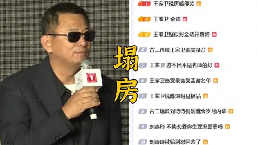 墙倒众人推？向太曝王家卫背后大佬，黑料被扒，刘嘉玲也是受害者