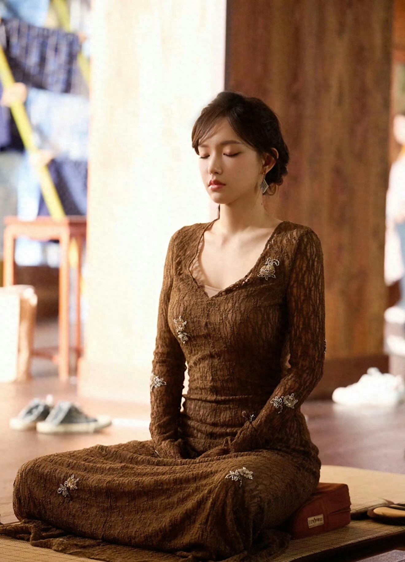 程潇穿上这套衣服应该很舒服吧 ???，面料看起来很柔软