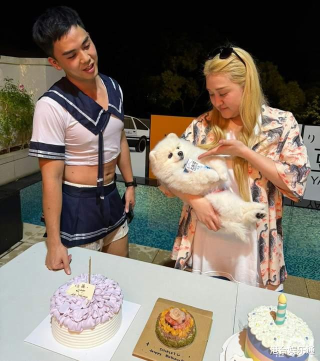 豪门女婿不易做 ！前TVB男星为博富二代老婆一笑，身着女装为她庆生