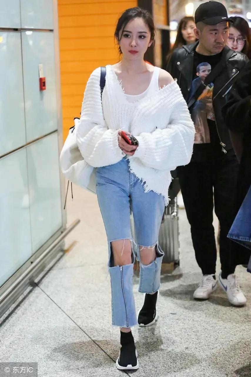 要说穿搭还得是大幂幂，完美身材?时尚穿搭成就魅力四射大幂幂