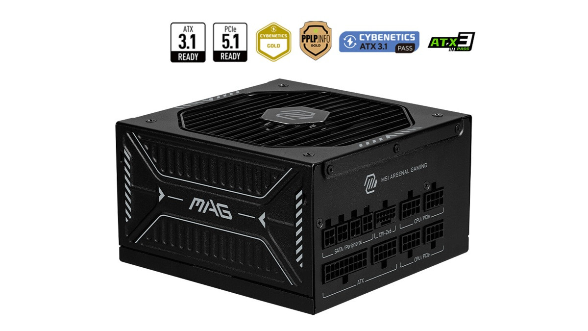 微星推出MAG A1000GLS PCIE5电源：优化静音表现，PPLP金牌