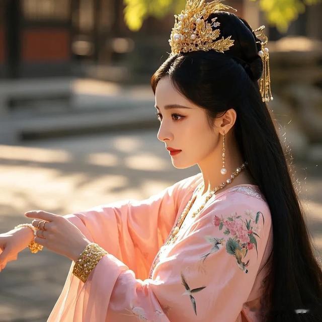 杨幂惊现盛唐装扮，宛如千年公主惊艳众人！