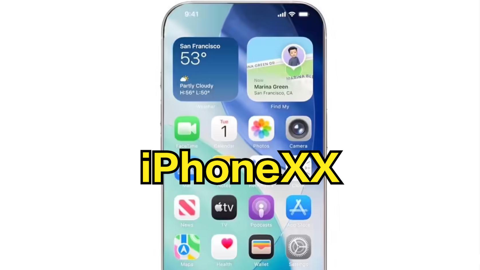 首款真全面屏iPhone！苹果手机20周年大作iPhoneXX，明年登场
