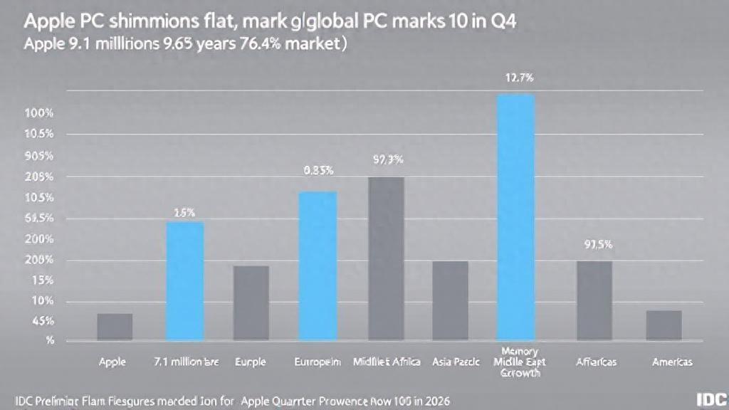 蘋果PC出貨量持平，全球PC市場Q4增長10%