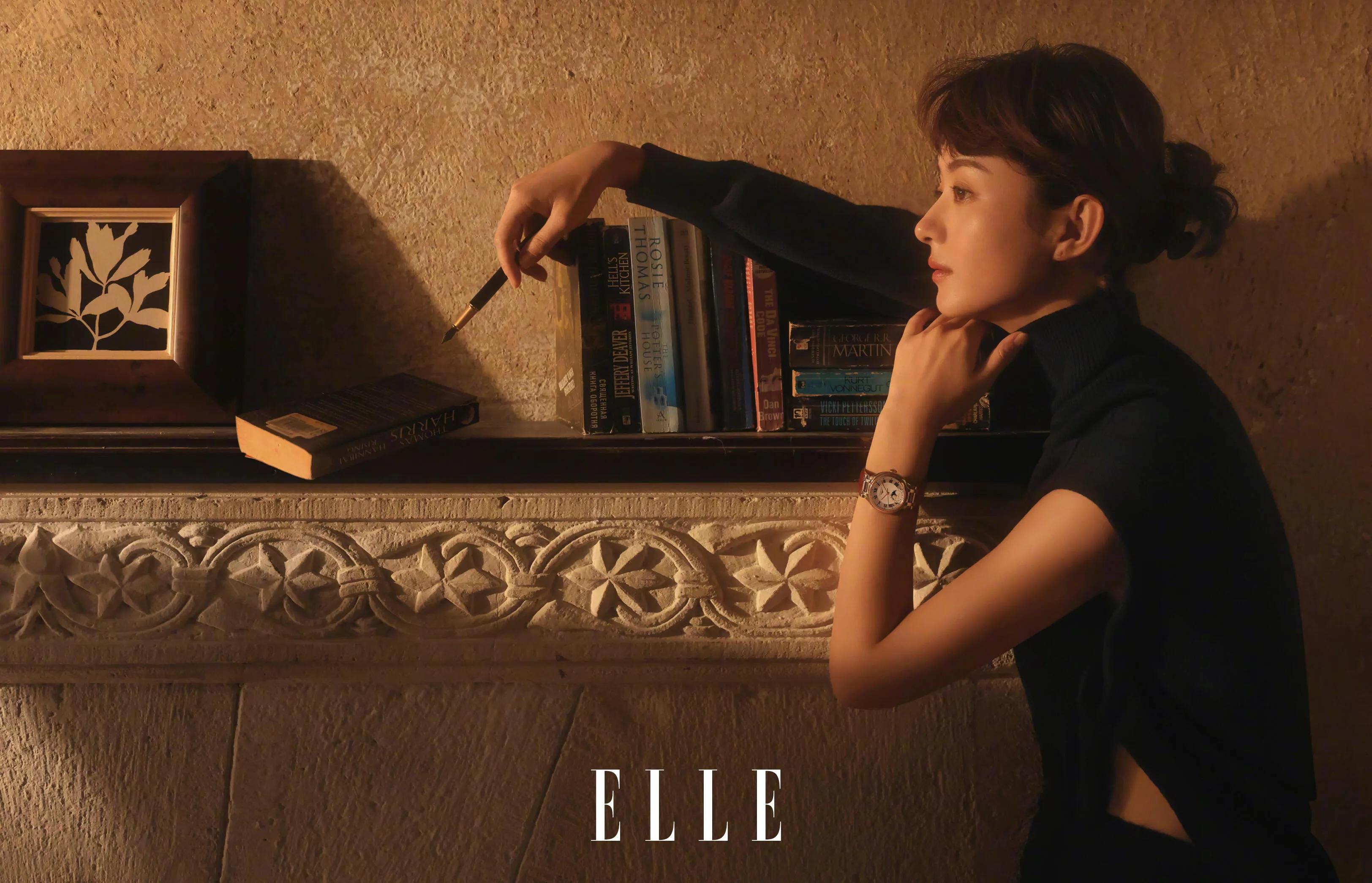 赵丽颖在老洋房拍ELLE杂志大片，陈漫掌镜，她很瘦但有腹肌！