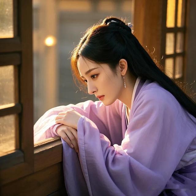 杨幂这状态绝了！淡紫阮烟罗慵懒感拉满，谁看不说一句美！