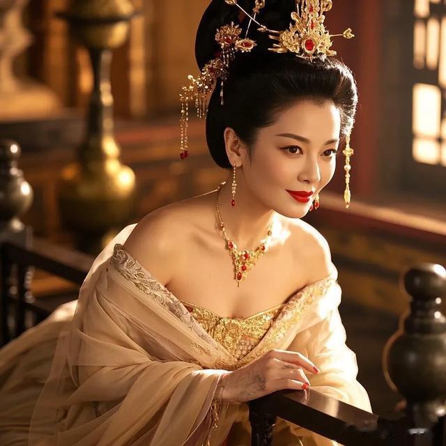 刘涛武媚娘露肩长裙,香肩曼妙妩媚生,似回大唐盛世!