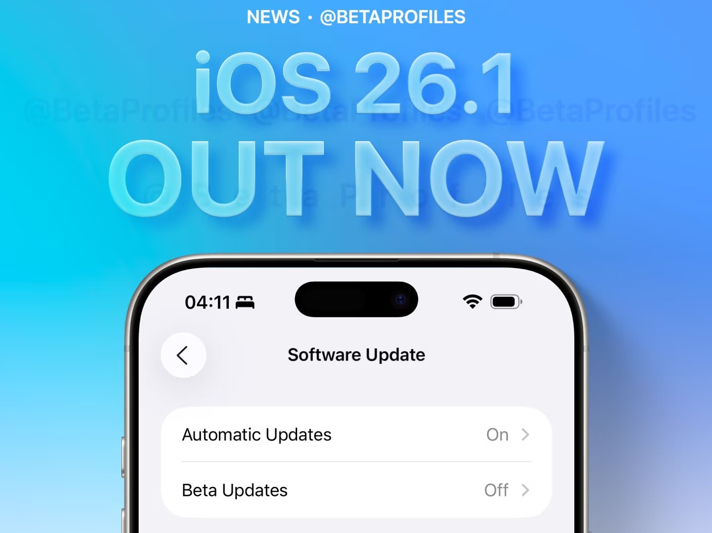 苹果发布 iOS 26.1 系统：新增液态玻璃开关、滑动停止闹钟等特性
