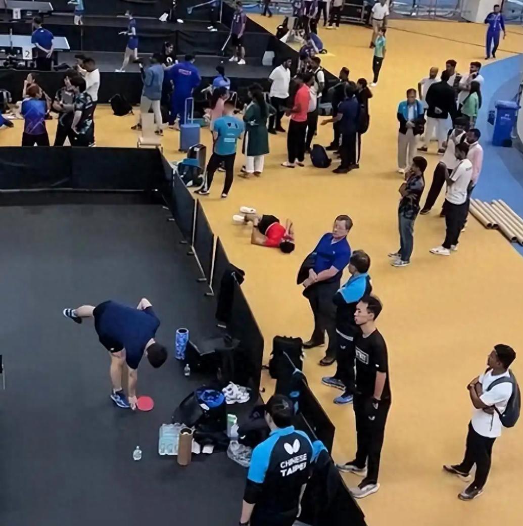 王楚钦孙颖莎无语，印度亚锦赛天降鸟屎，莎头训练前还得清理粪便