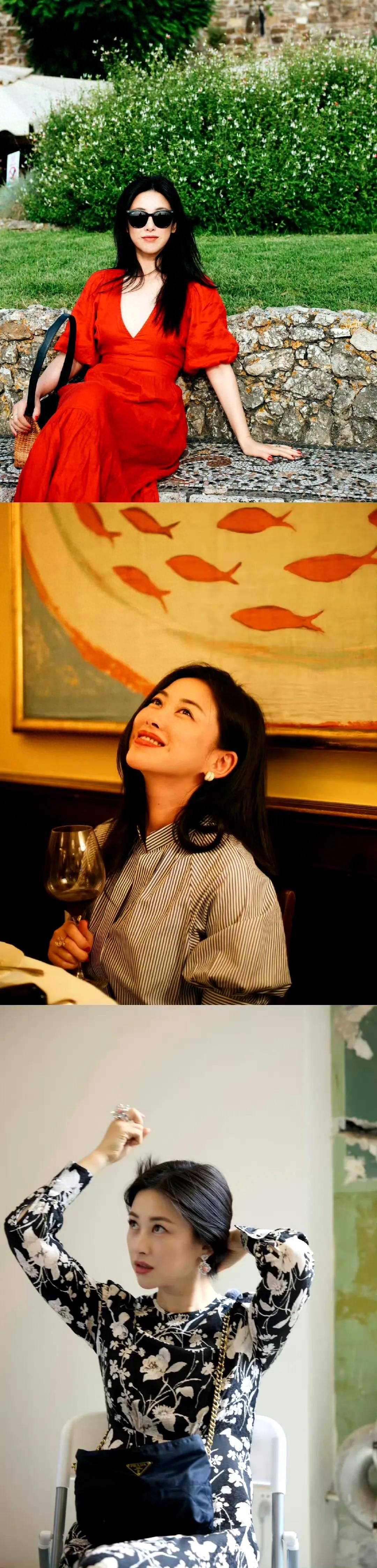 朱珠日常穿搭合辑 ???