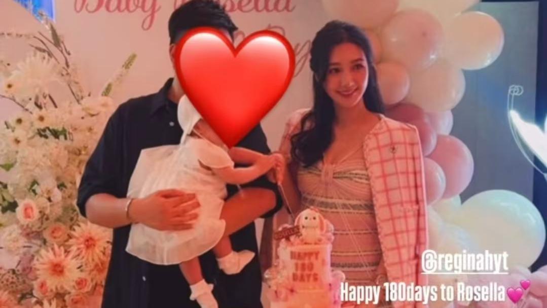 TVB小花为女儿举办180日宴，场面奢华堪比婚礼现场，婚后成富贵人妻