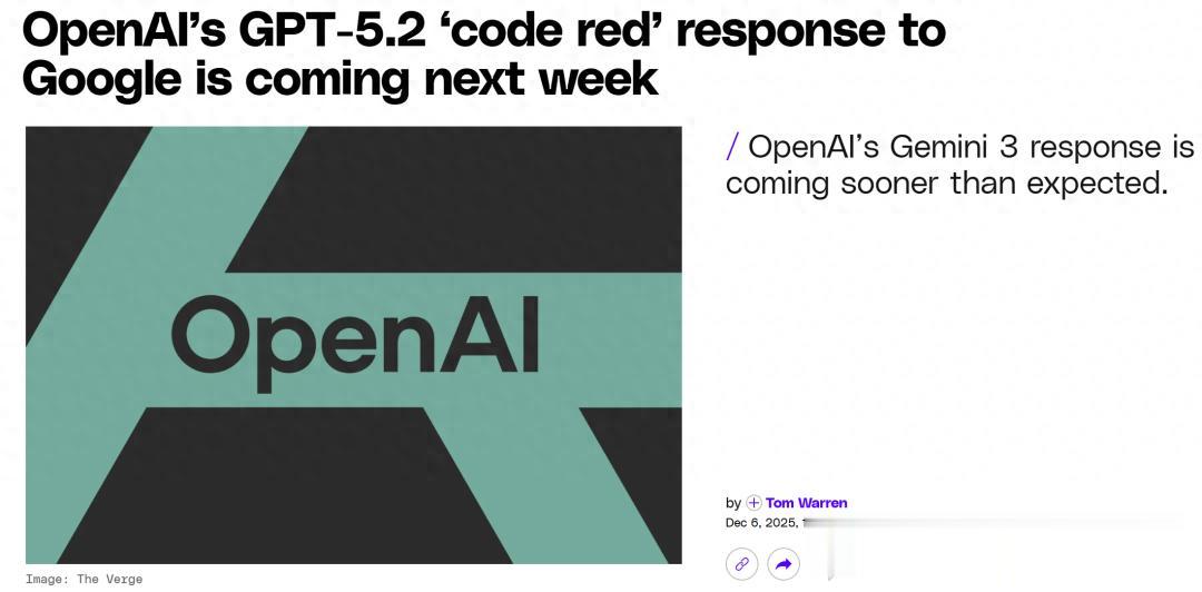 奧特曼倉促亮劍GPT-5.2！一張圖爆火全網，全面碾壓Gemini 3