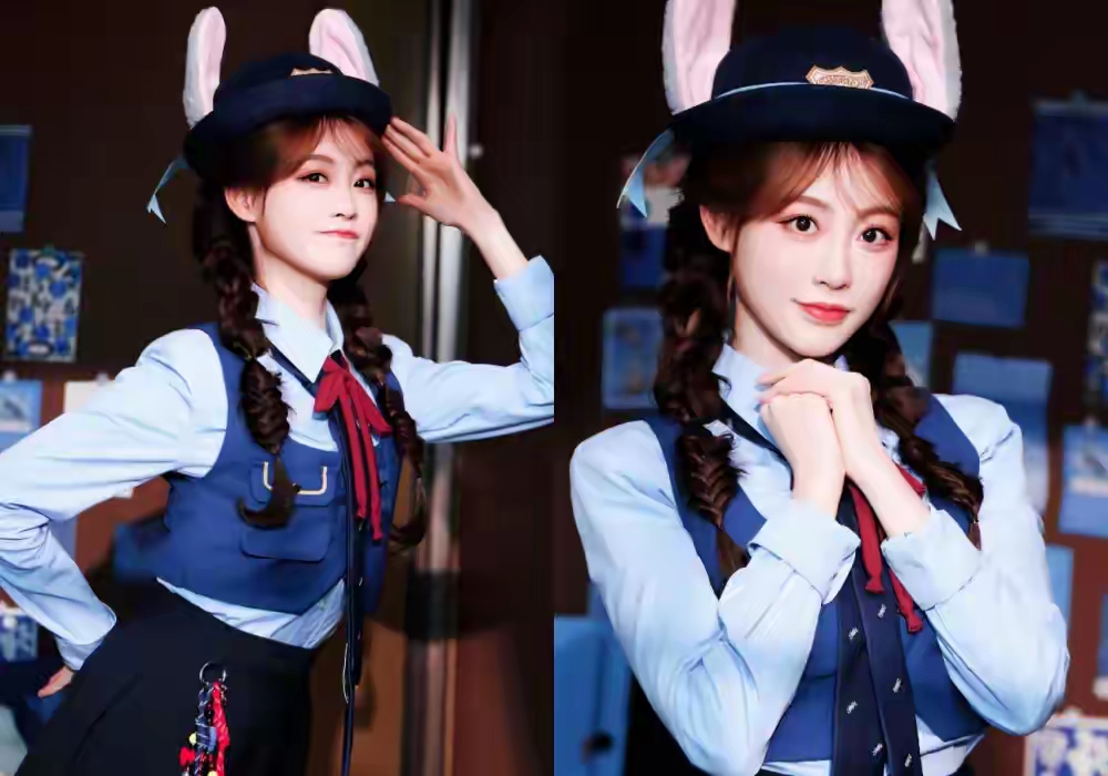 7位女明星cos疯狂动物城兔子警官，赵丽颖好可爱，杨幂御姐大长腿
