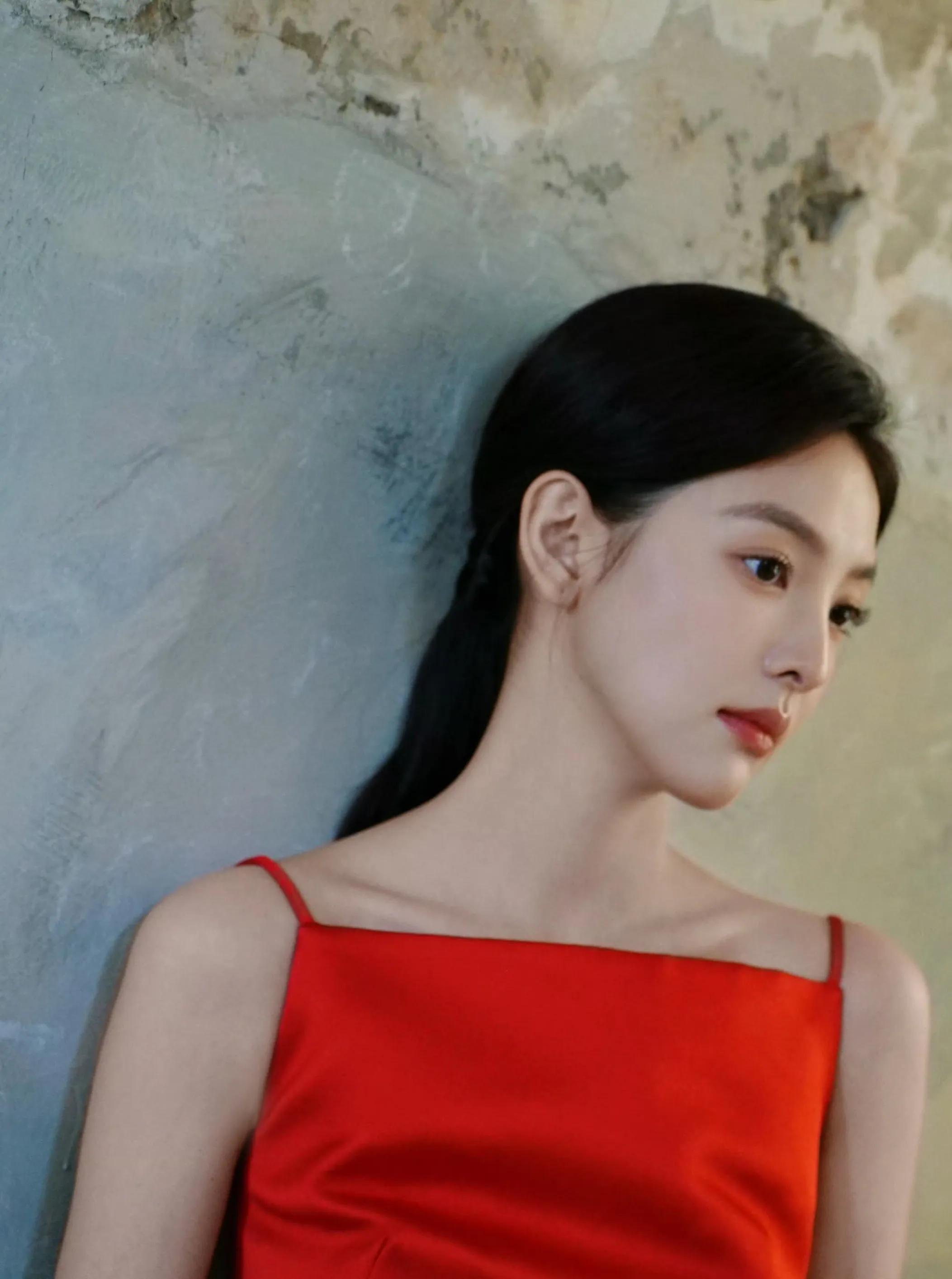 章若楠白衬衫,清纯写真