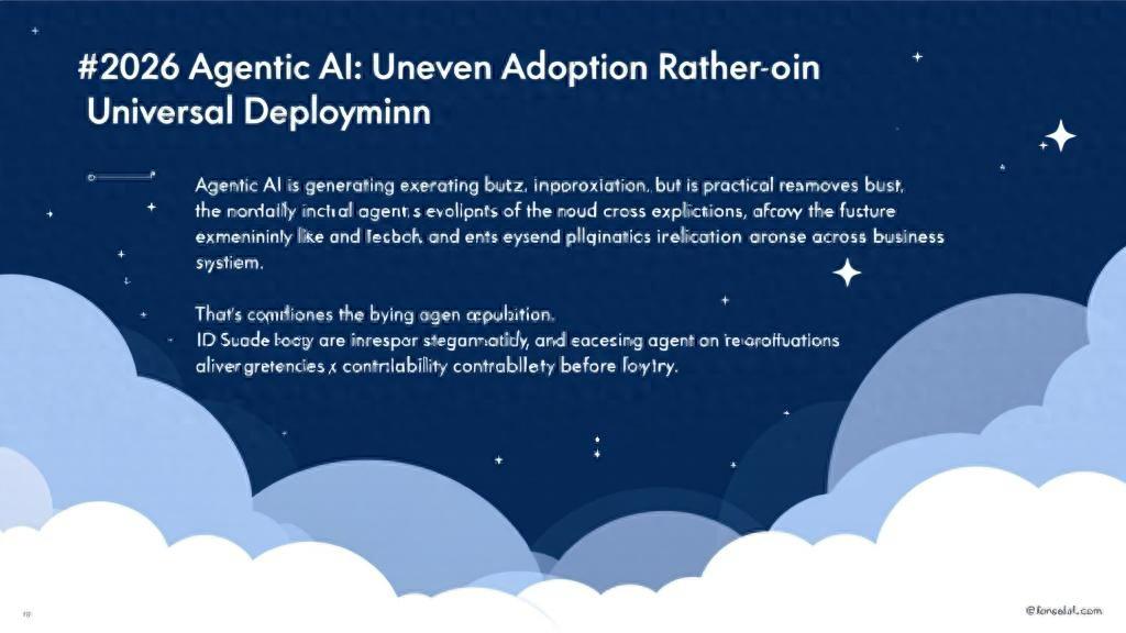 2026年智能體AI：應用參差不齊而非全面普及