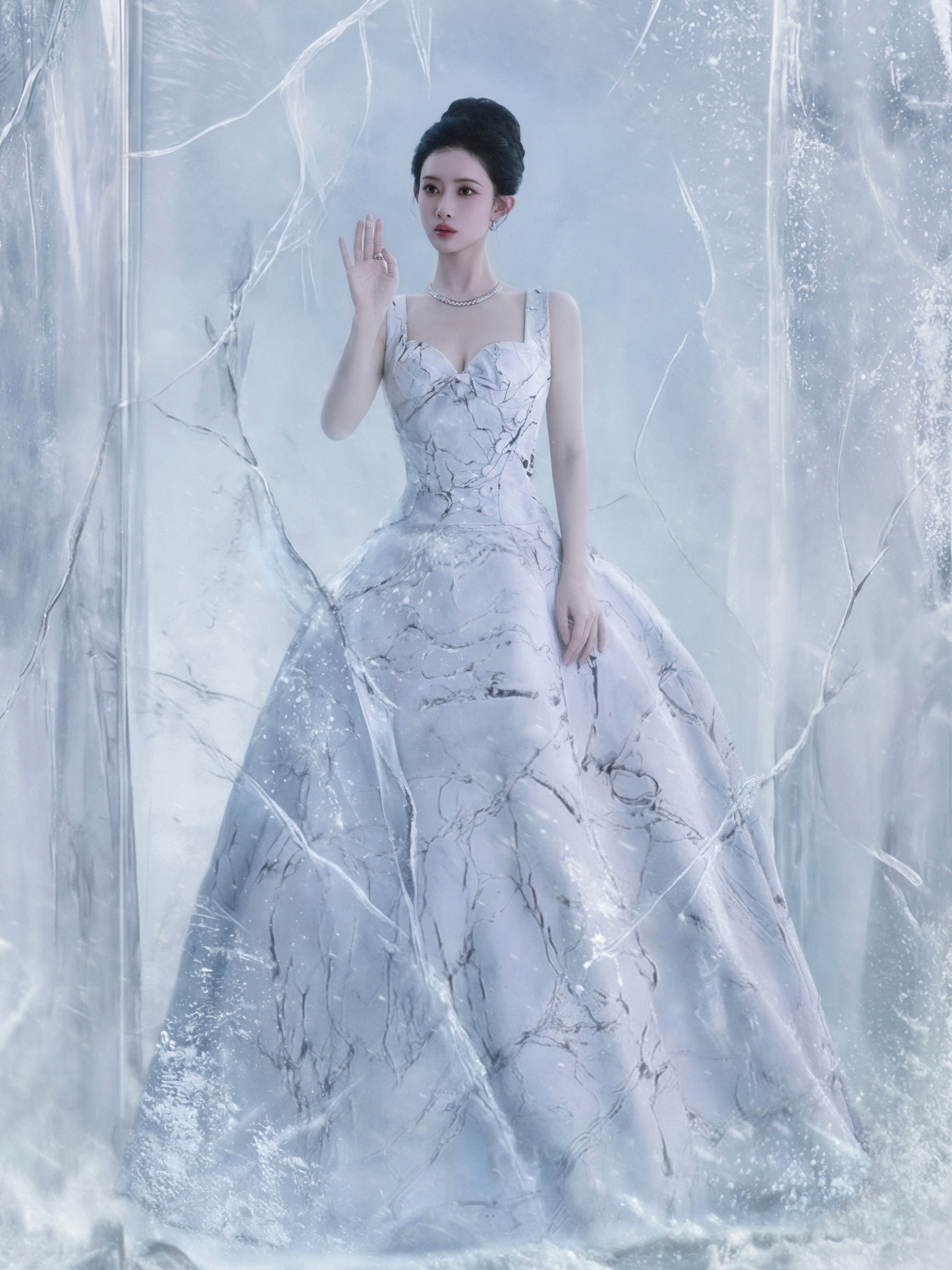 封神名场面！孟子义裙角漫开冰纹，尖叫之夜变身雪域神女炸场
