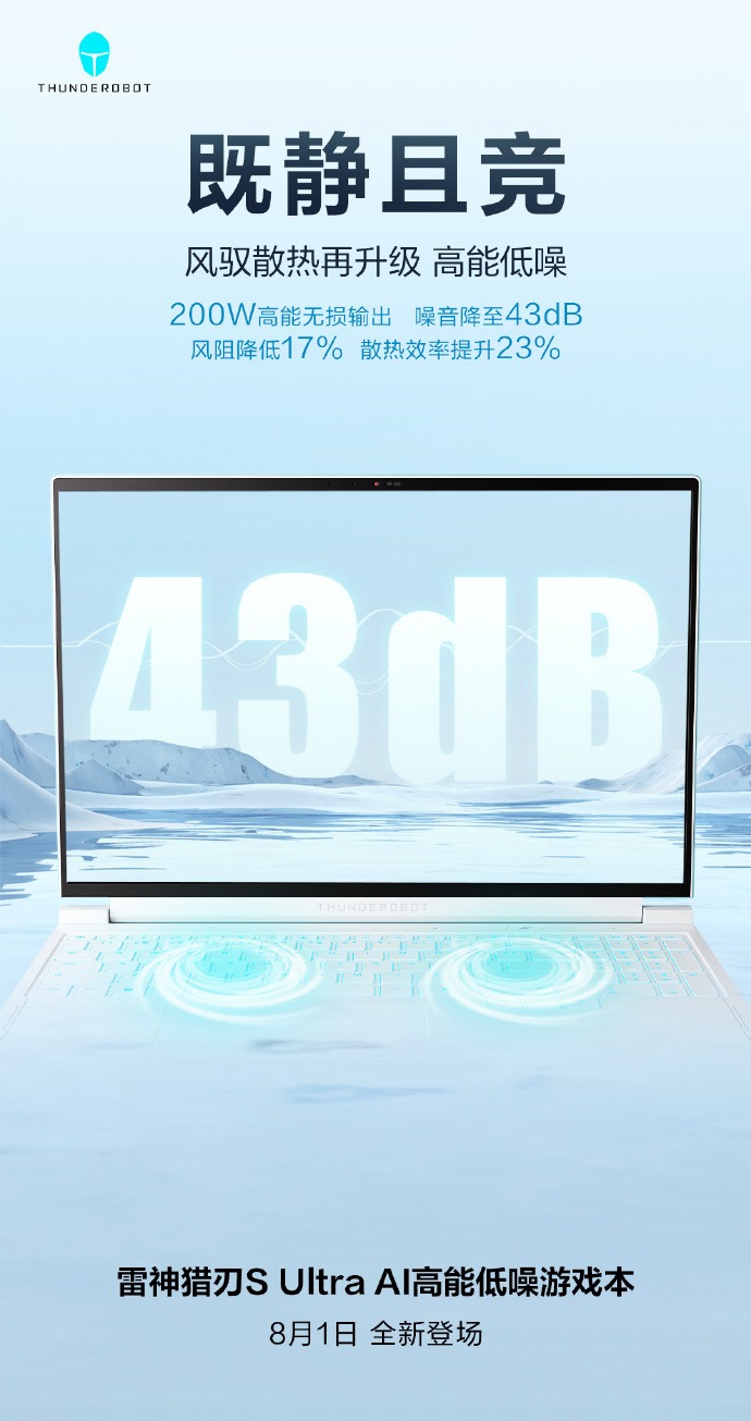 蓝白战机降临,雷神猎刃S Ultra再定义高性能游戏本