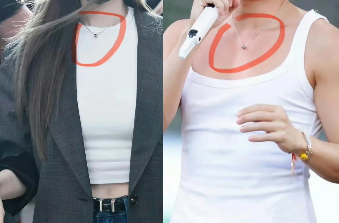 王心凌吴克群被偶遇，曾多次合体同游逛街，被扒出多个同款饰品