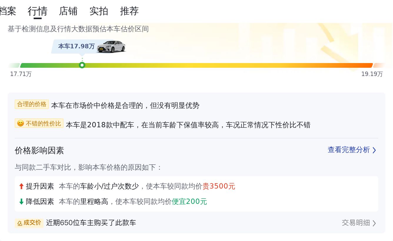 18万出头，雷克萨斯ES200豪华，一手香槟色轿车