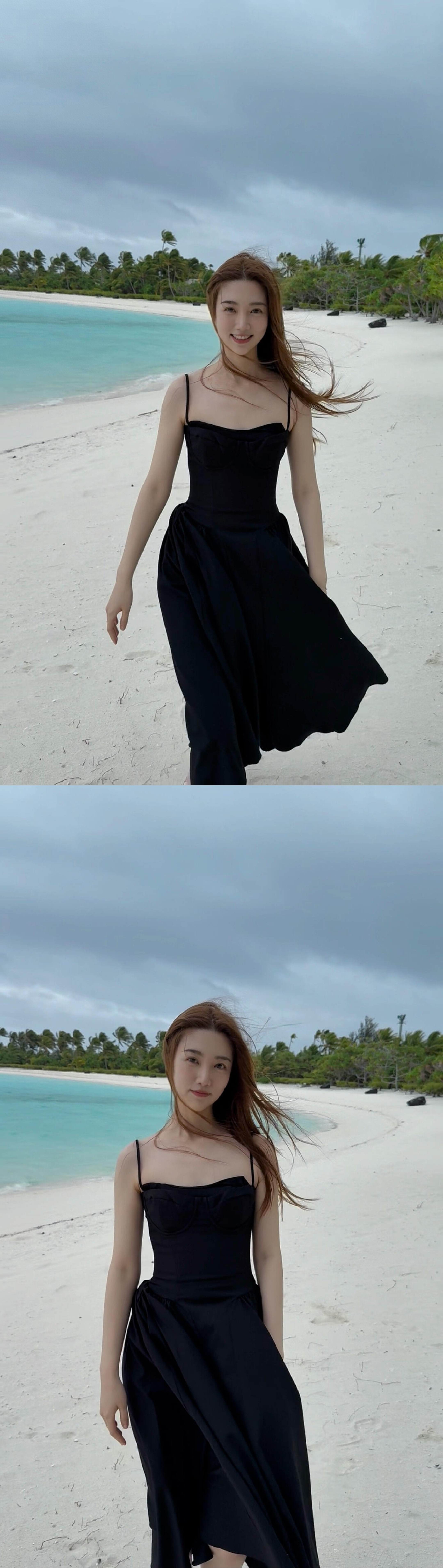 主持人张纯烨国外游玩美照，真舒服