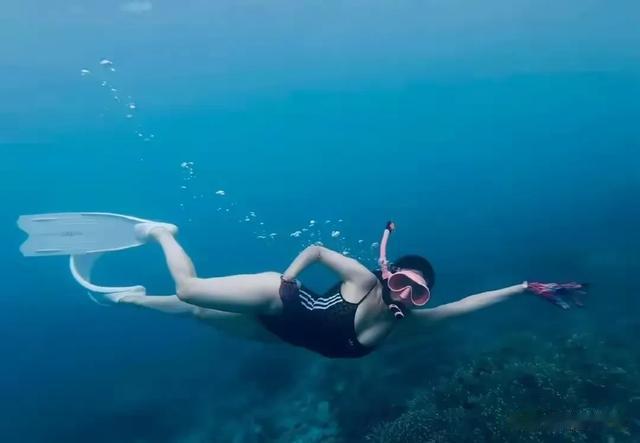 55岁钟丽缇马来西亚泳池变美人鱼，身材碾压少女，水中状态绝了