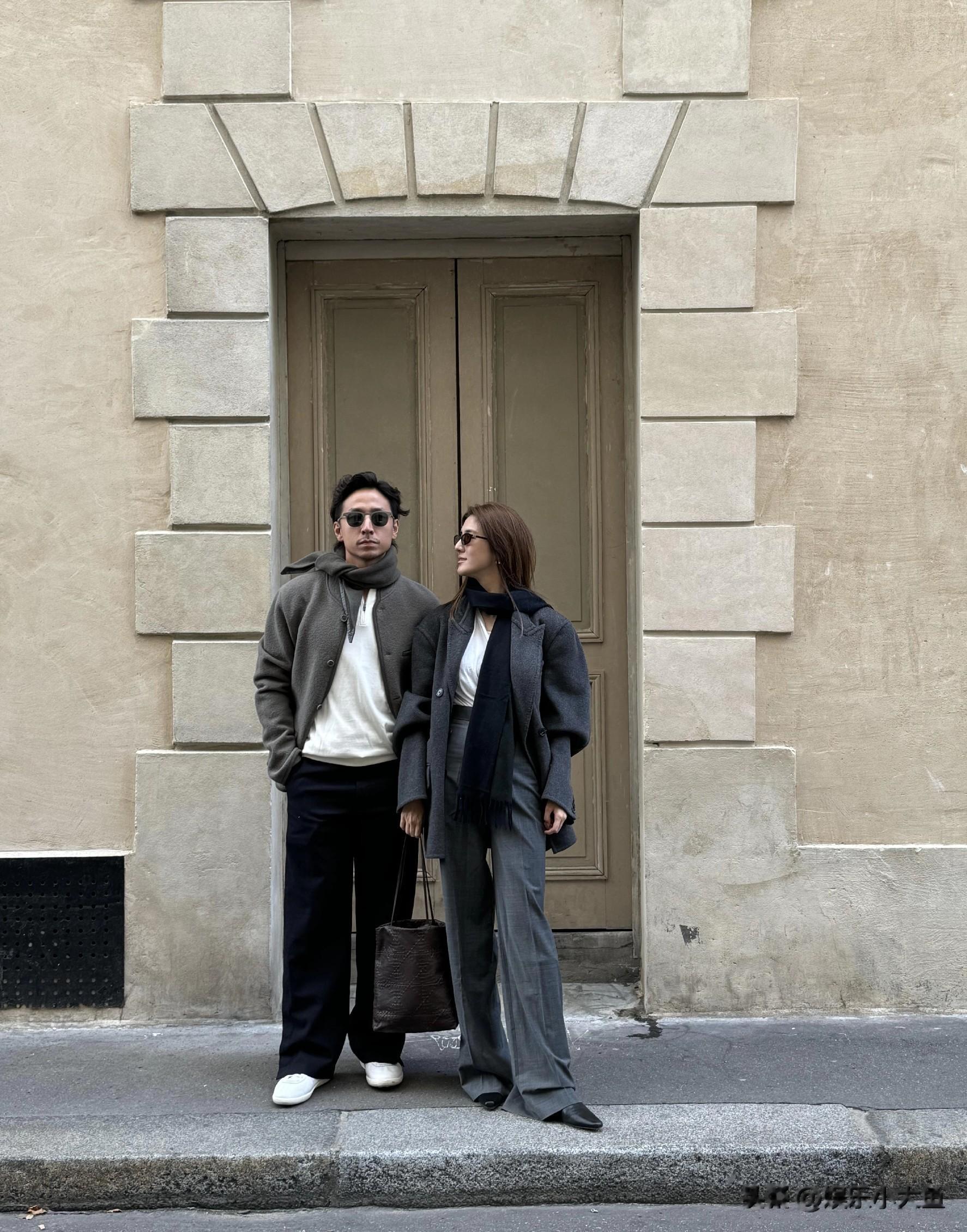 吴千语晒和老公合影配文:中秋平安喜乐!