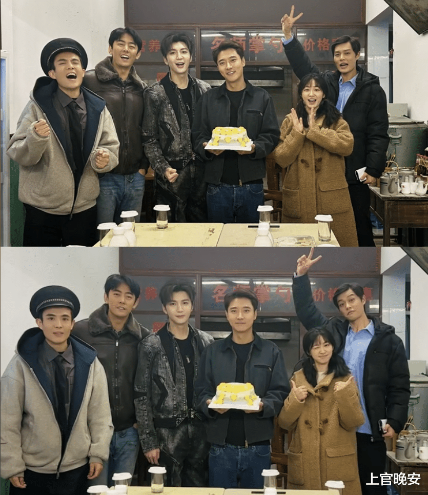 张丹峰44岁生日，张镐濂探班为其庆生父子俩乐开怀，未见洪欣身影