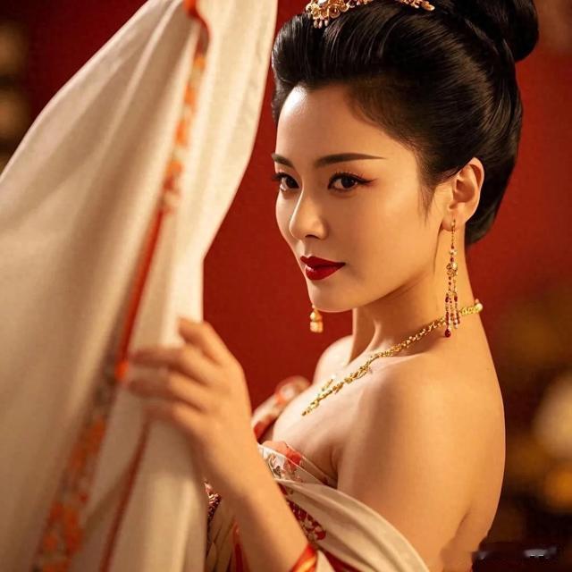 刘涛武媚娘露肩长裙,香肩曼妙妩媚生,似回大唐盛世!