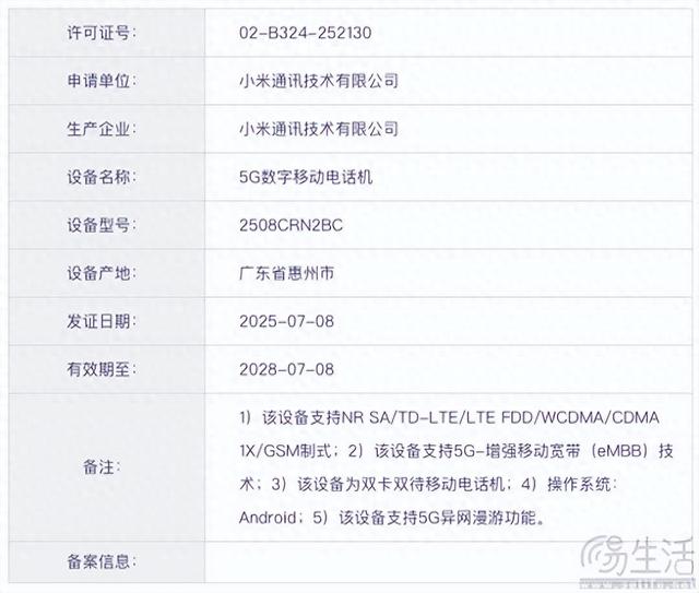 疑似REDMI 15C已通过认证,或即将在国内上市