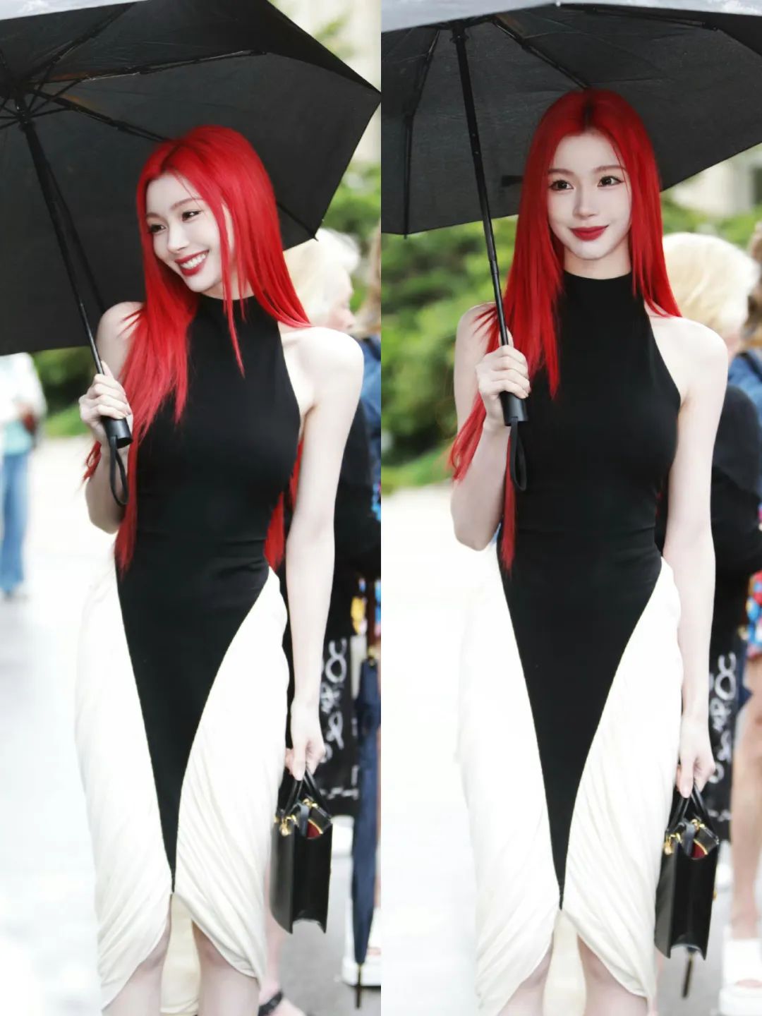 刘诗诗“染红发”美到我了！20套氛围感穿搭，换新发色后照着穿吧