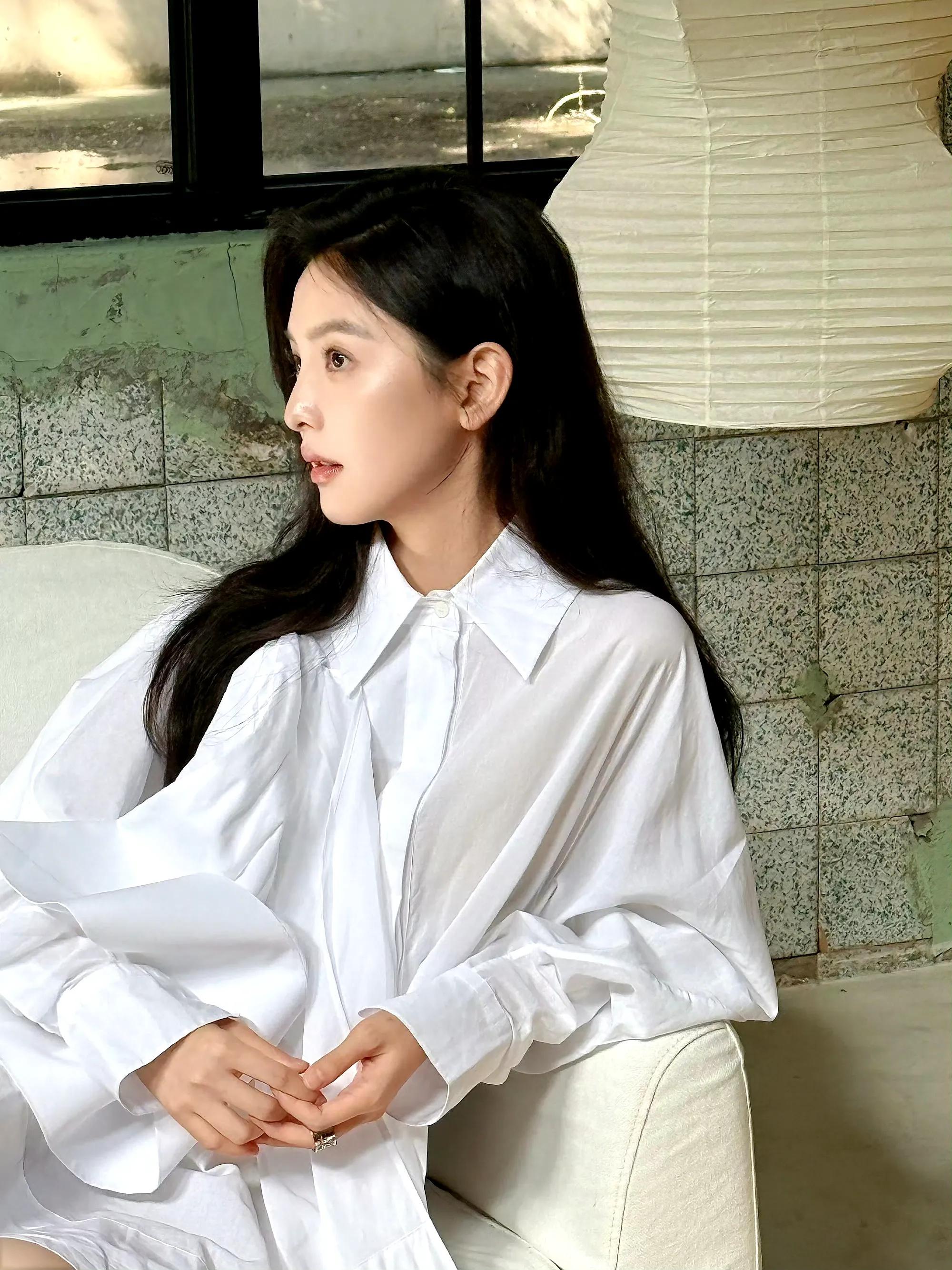 章若楠白衬衫,清纯写真