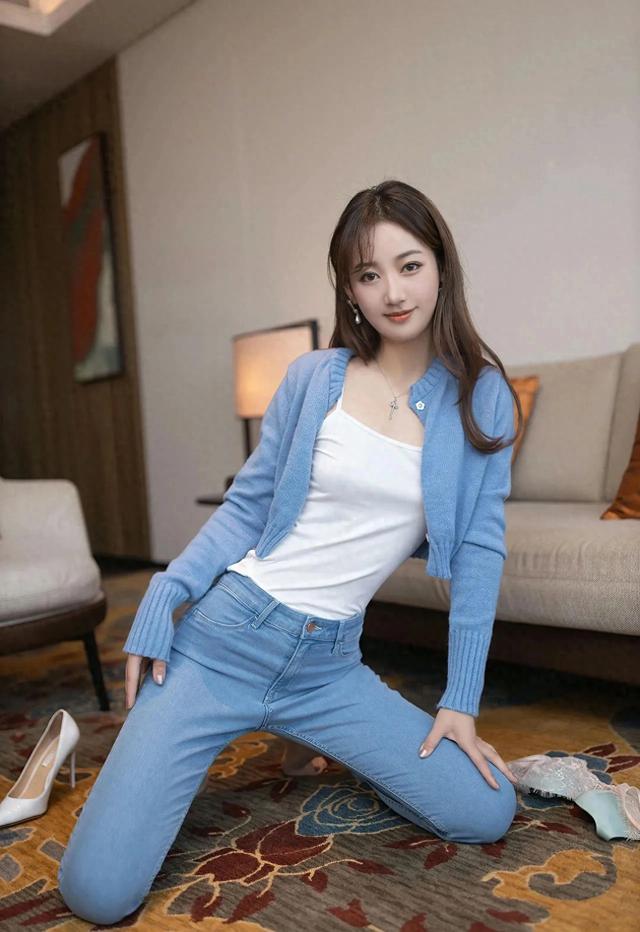唐安琪私房写真牛仔裤细高跟
