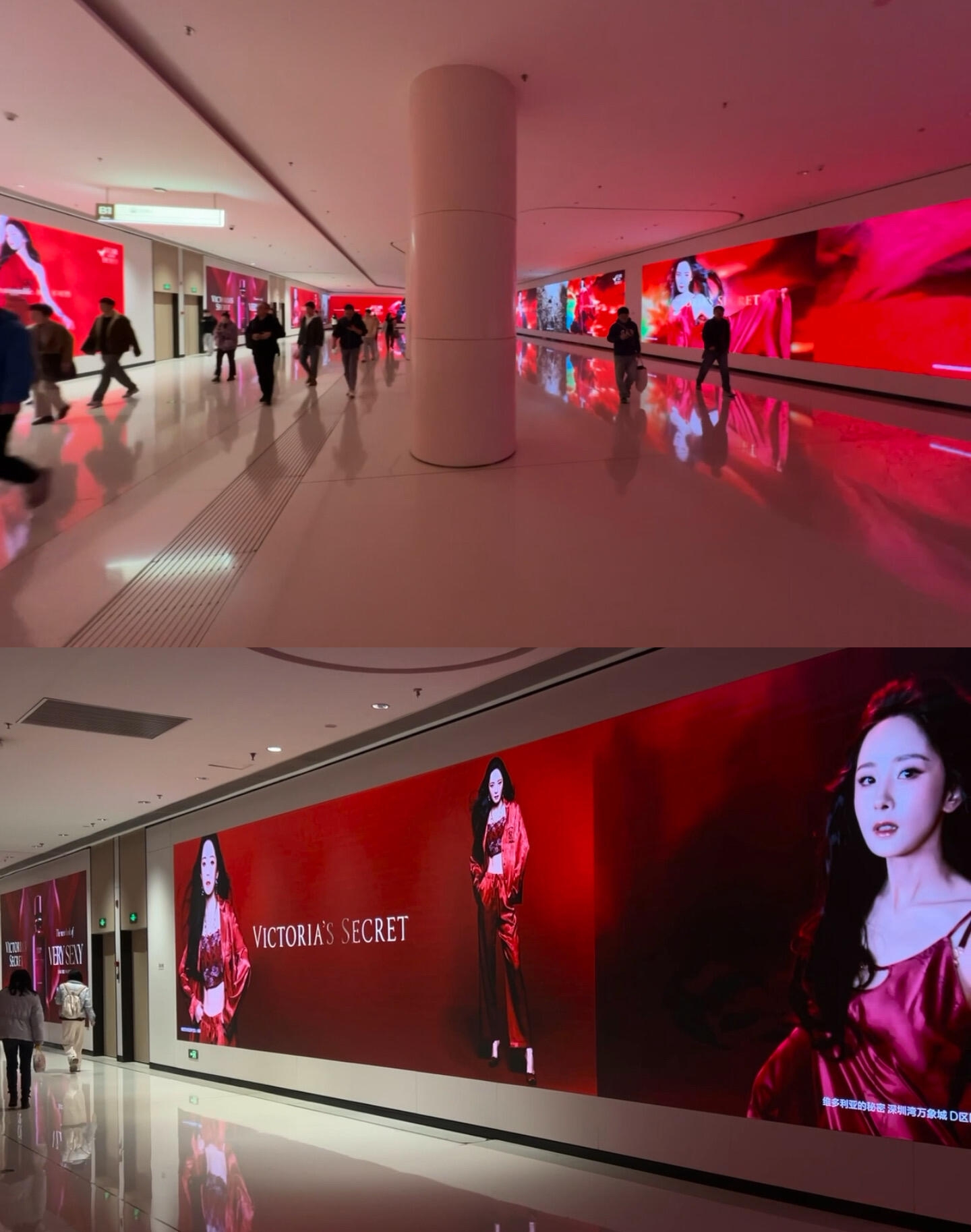 杨幂维密新年大屏震撼来袭,红色吊带裙好惊艳,排面就是大