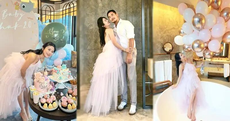 前TVB女星与儿子亲吻庆36岁生日,预告本周公布第二胎宝宝性别