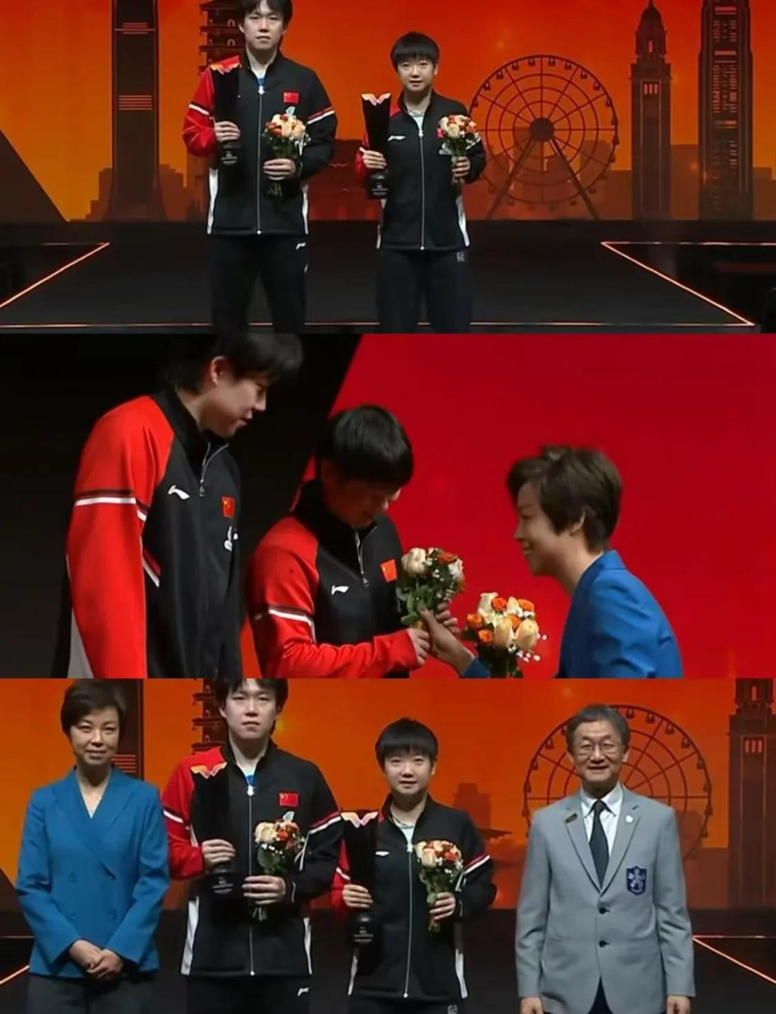 这一夜,郭晶晶戴黄金项链演讲,霍启刚穿中山装帅气,李宁很精神