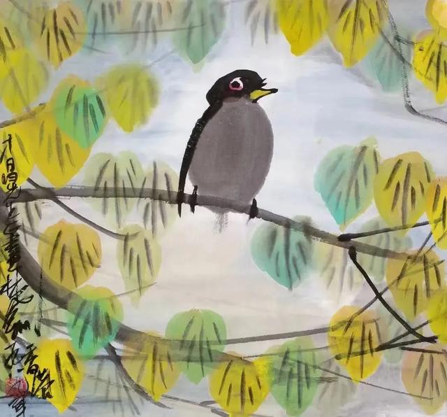 林风眠笔下的小鸟,呆萌可爱,趣味十足