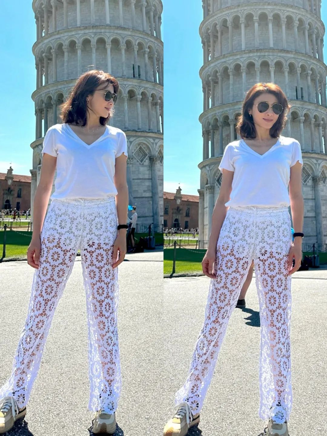 看了黎姿20套夏日度假穿搭!我发现,她穿搭简约,富贵相藏不住!