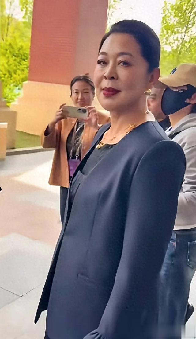 惊！66岁倪萍被偶遇，弯腰驼背且下巴遭吐槽太假