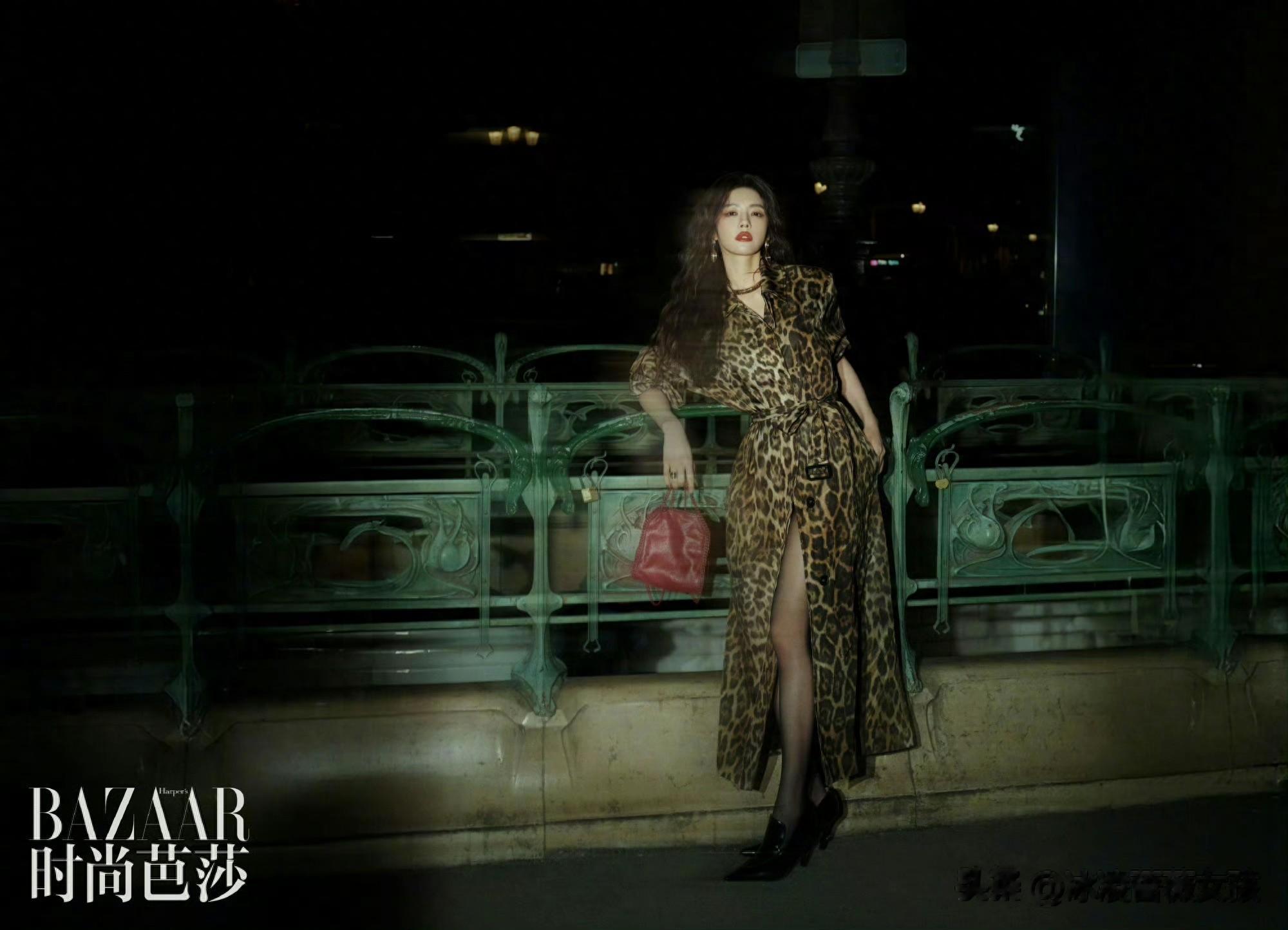 蔡文静豹纹大衣亮相Stella McCartney 2026春夏秀