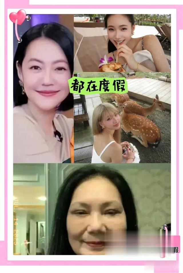 小S一家无视S妈网上求救，大女儿晒海边度假照，金发色欧美范十足