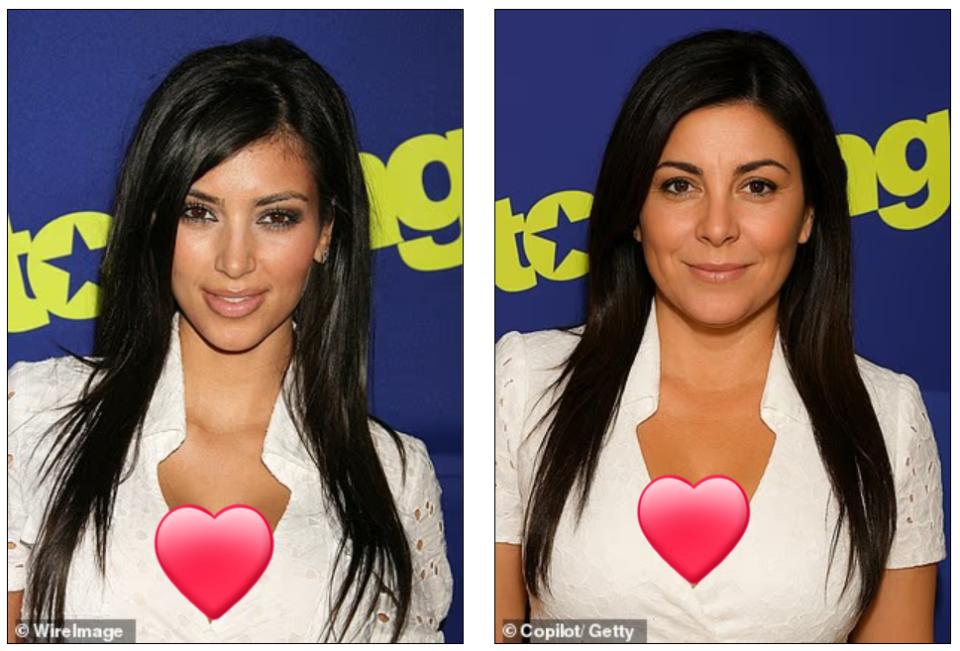 AI还原金·卡戴珊未整容时真实模样,与现在的她相比判若两人