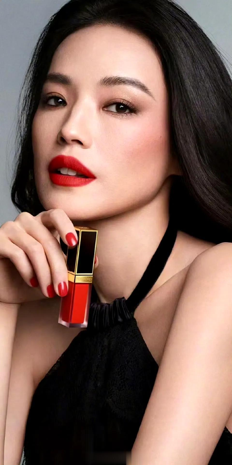 舒淇暗夜红唇黑纱长裙 ???