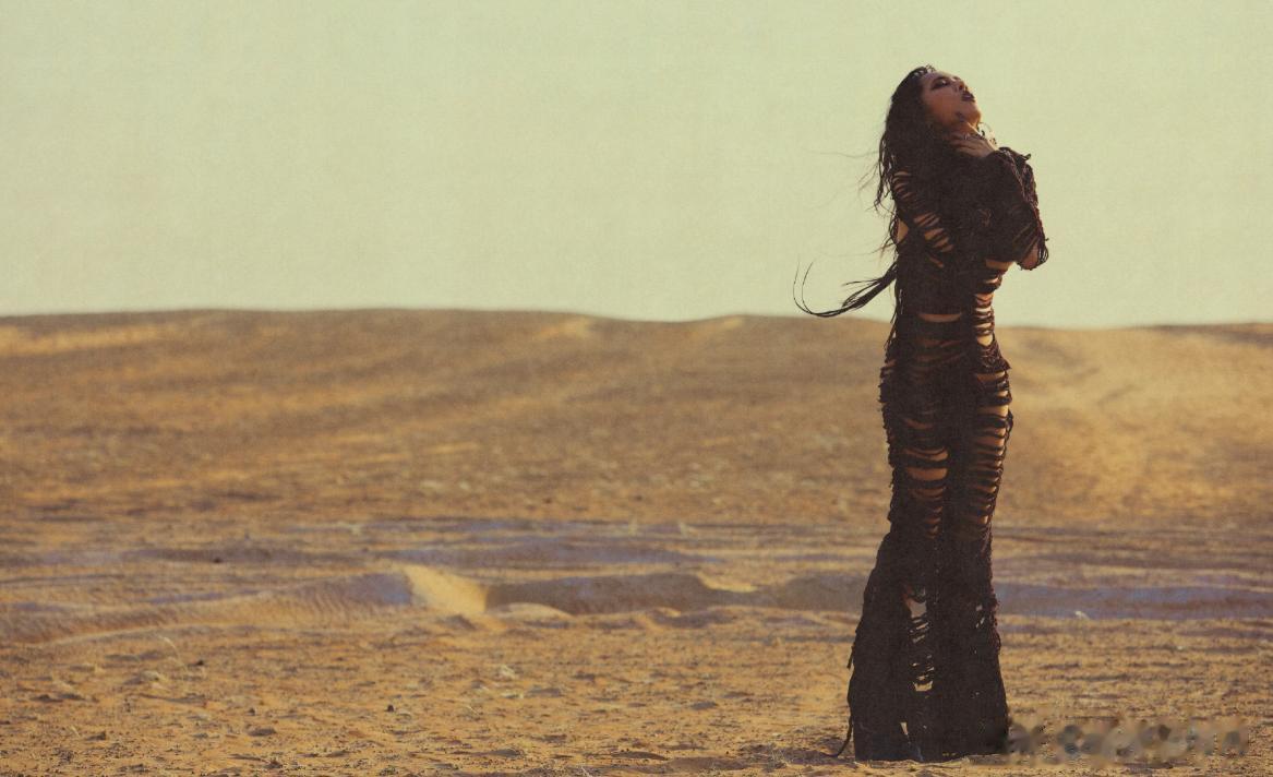 45岁的蔡依林，穿的好有视觉张力，身穿镂空长裙，野性先锋艺术风