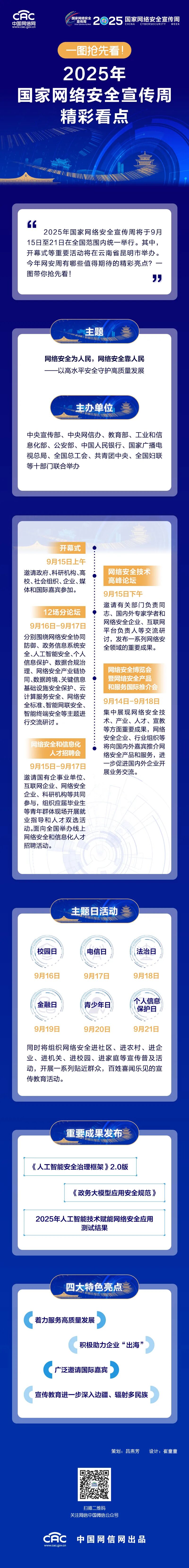一图抢先看!2025年国家网络安全宣传周精彩看点
