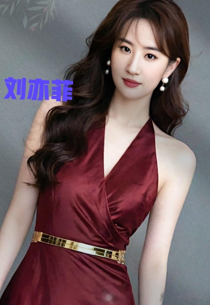刘亦菲红色礼服裙气质优雅性格妩媚让人眼前一亮