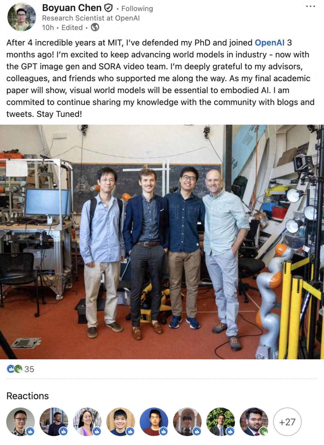 來自MIT最強AI實驗室：OpenAI天才華人研究員博士畢業了