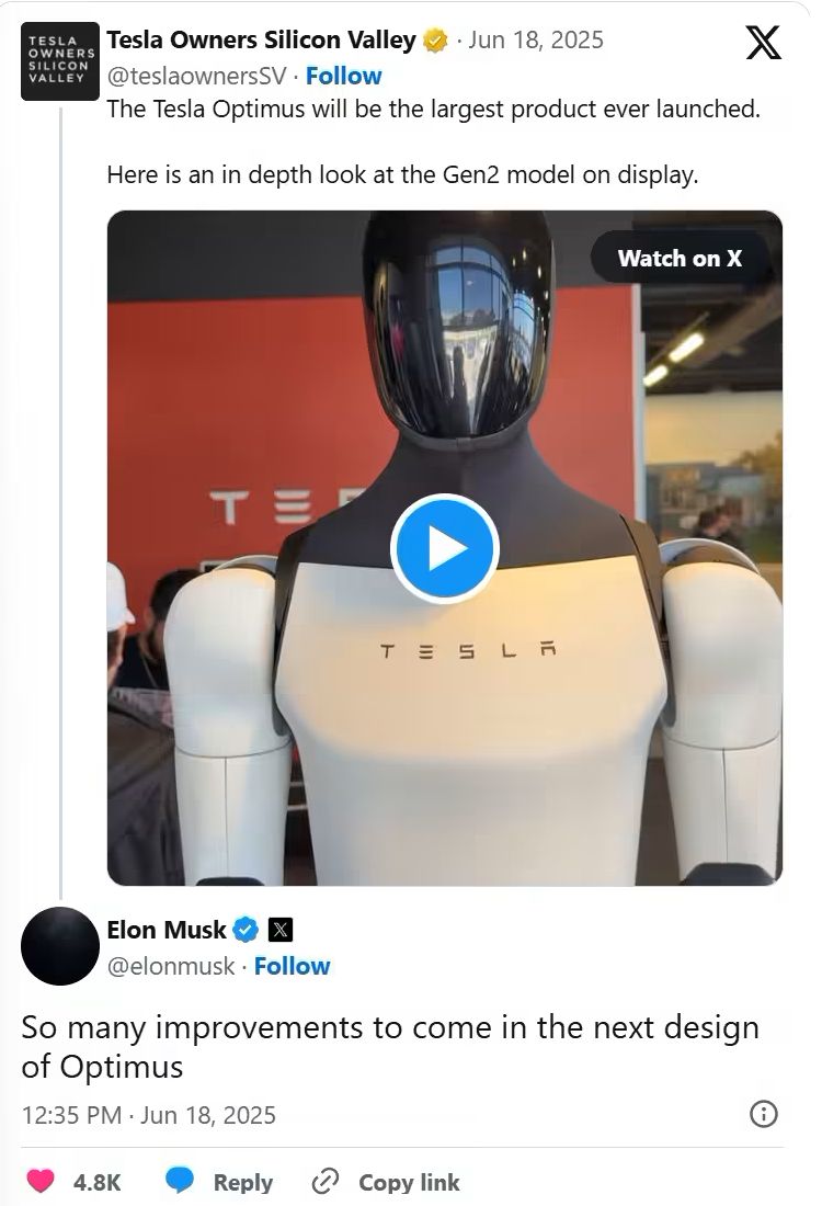 特斯拉預熱第三代Optimus人形機器人 性能提升引關注