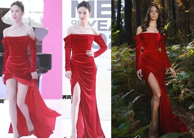 金晨这次红毯杀疯了!这腿我能看一辈子!高开叉礼服穿出女王气场