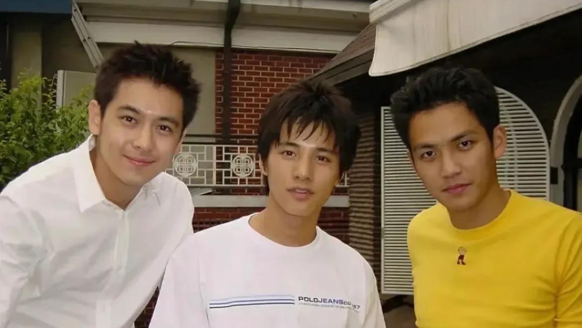 2001年，24岁的元斌和林志颖、钟汉良同框，留下一张珍贵合影