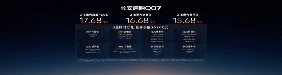 长安启源Q07天枢智能激光版，智能科技与安全同行